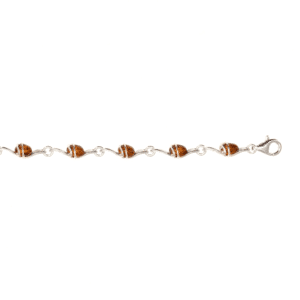 Bracelet Spirale ambre et argent zoom