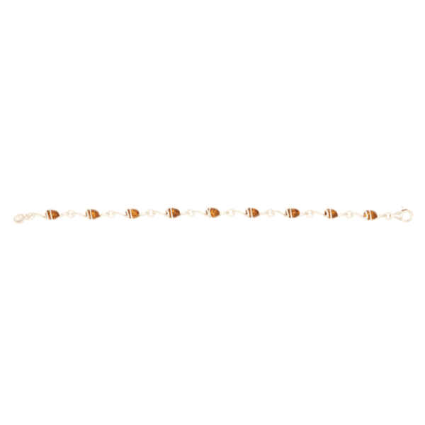 Bracelet Ambre Spirale Argent