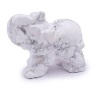 Elephant Howlite Blanc