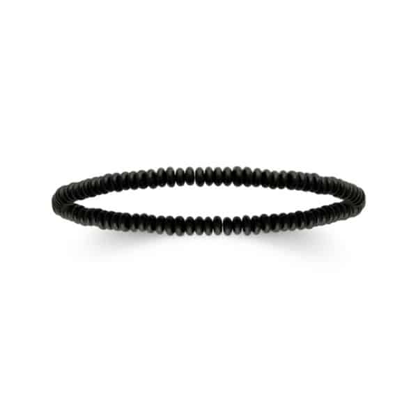 Bracelet Agate Noire 4 mm