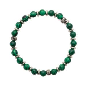 Bracelet Malachite et Acier