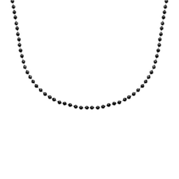 Collier Agate Noire 3 mm