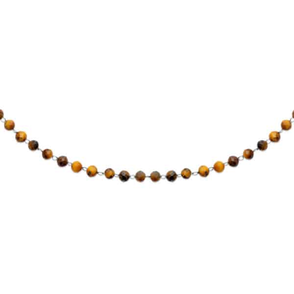 Collier oeil de tigre 3 mm zoom