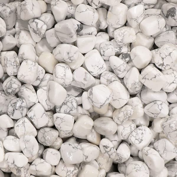 Lot de pierres roulées howlite blanche