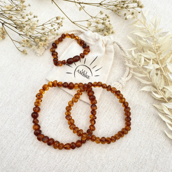 Pack Famille Bracelet Ambre Cognac
