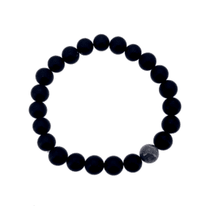 Bracelet onyx et howlite cabossé