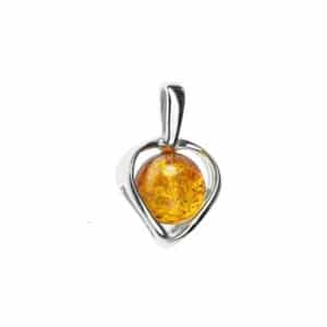 Pendentif Argent et Ambre