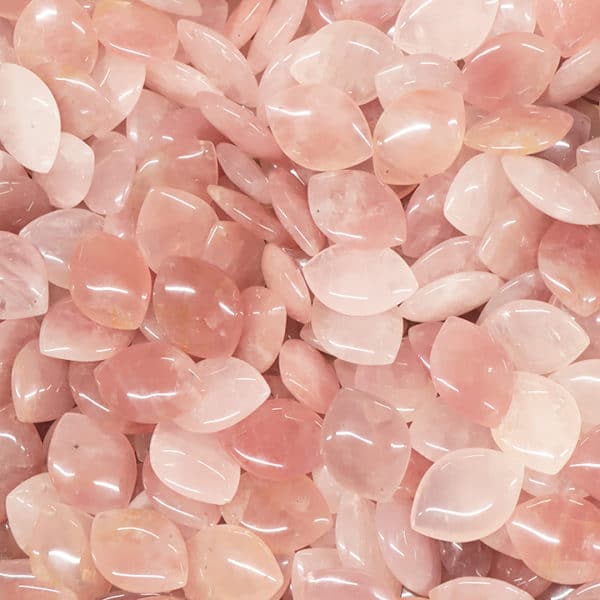 Pendentif pierre plate quartz rose