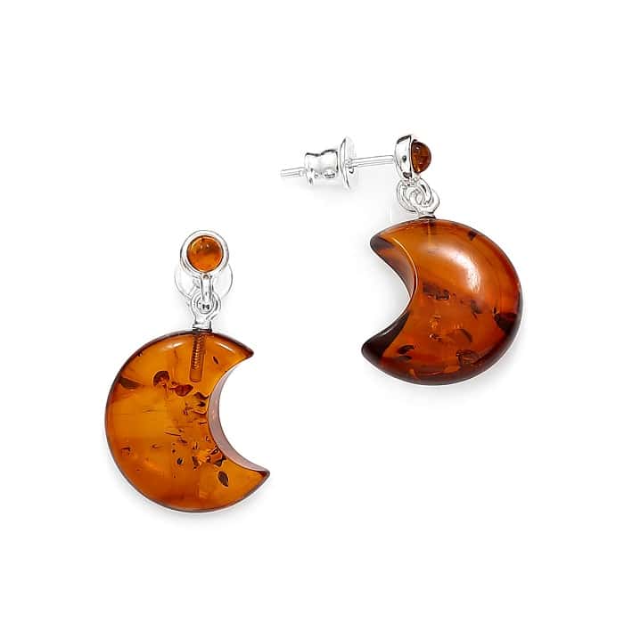 Boucles D'oreilles Lune Et étoile En Argent 925 Plaqué Or - Créoles Asymétriques Avec Zircone - Cadeau Femme