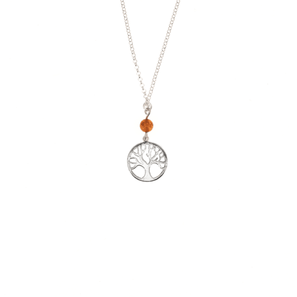 Collier Arbre de vie Ambre et Argent