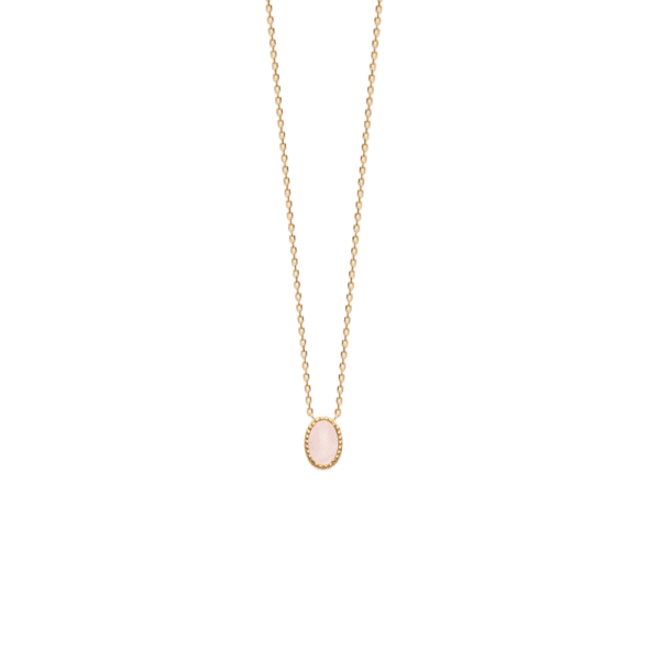 Collier Or et Quartz Rose Vega