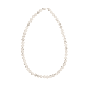 Collier Howlite Blanche 6 mm