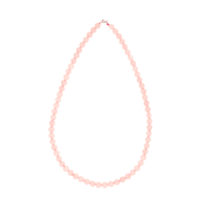 collier quartz rose 6mm