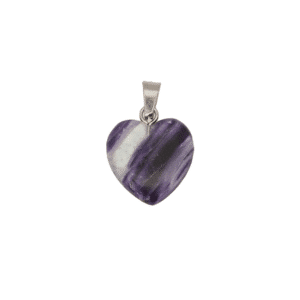 Pendentif Coeur en Fluorite - 15 mm