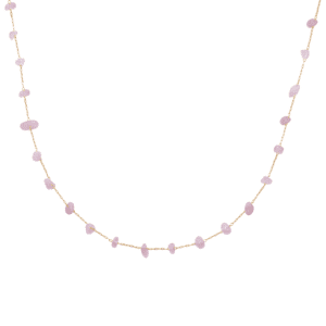 Collier Eclats Thémis  - Plaqué Or et Quartz Rose
