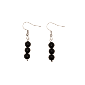 Boucles d'Oreilles Colette - Obsidienne